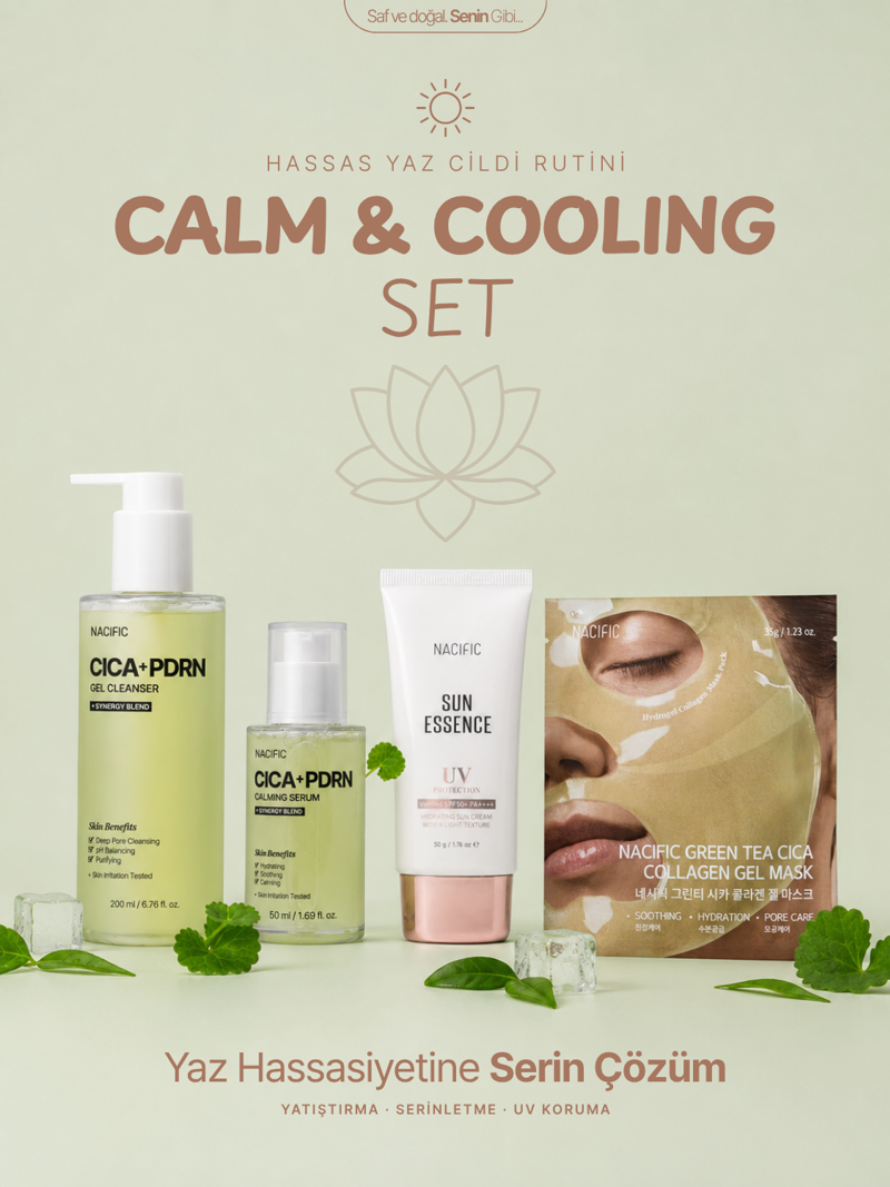 🌿 SUMMER CALM & COOLING SET (Hassas Yaz Cildi Rutini)