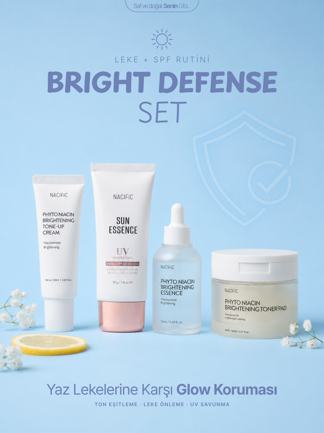 🌞 SUMMER BRIGHT DEFENSE SET (Leke + SPF Rutini)