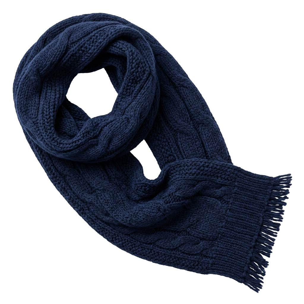 Knit Scarf in Navy