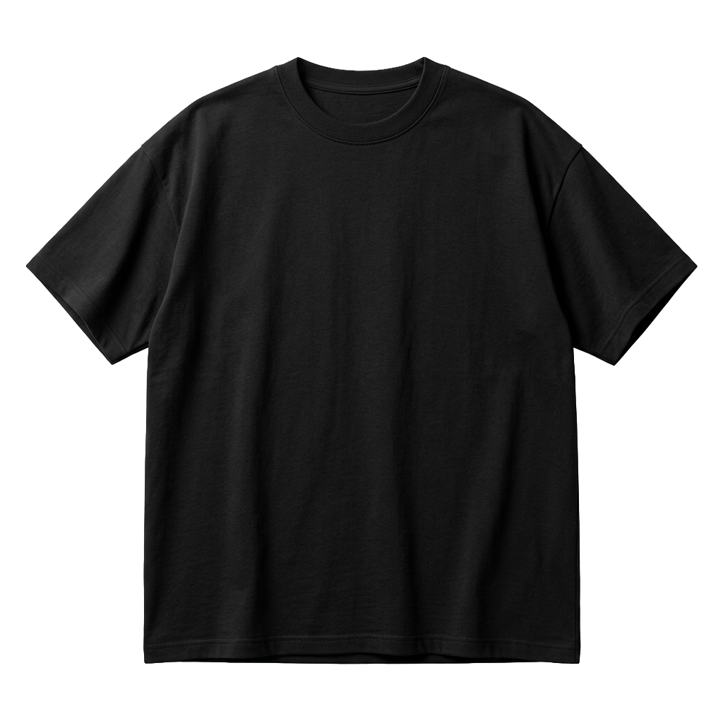 Oversized Cotton Tee in Black